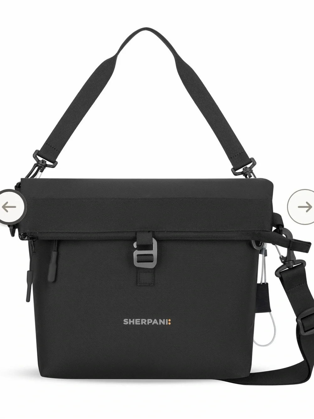 Sherpani Black Men's Messenger Crossbody Bag